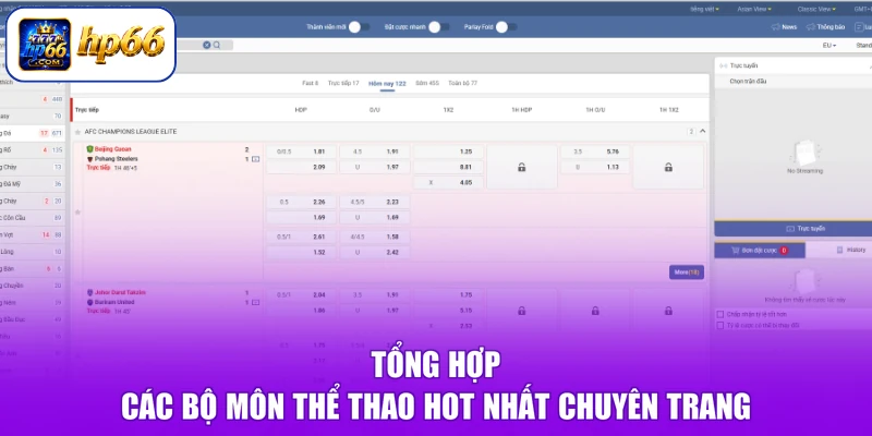 Tổng hợp các bộ môn thể thao hot nhất chuyên trang
